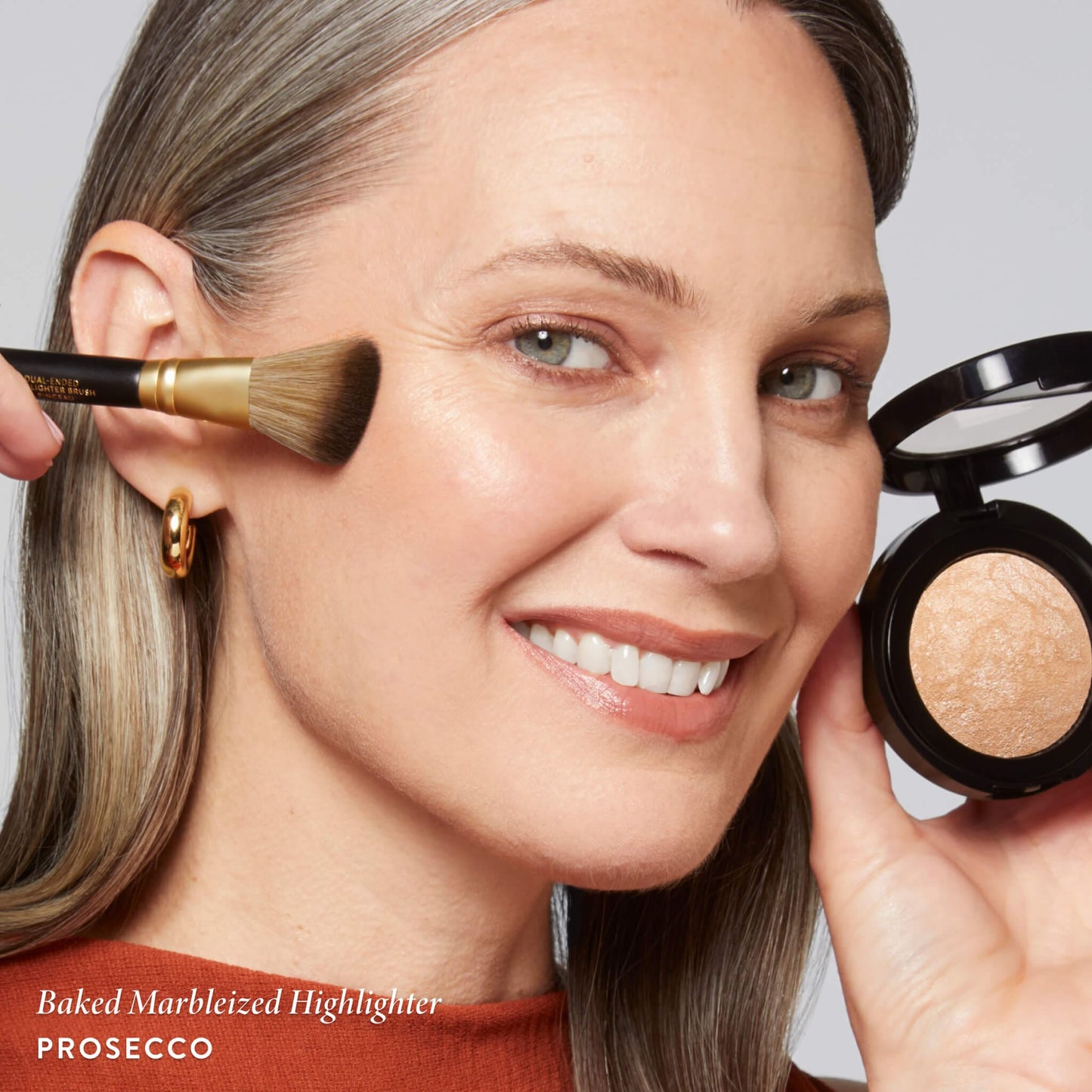 Baked Marbleized Highlighter | Prosecco